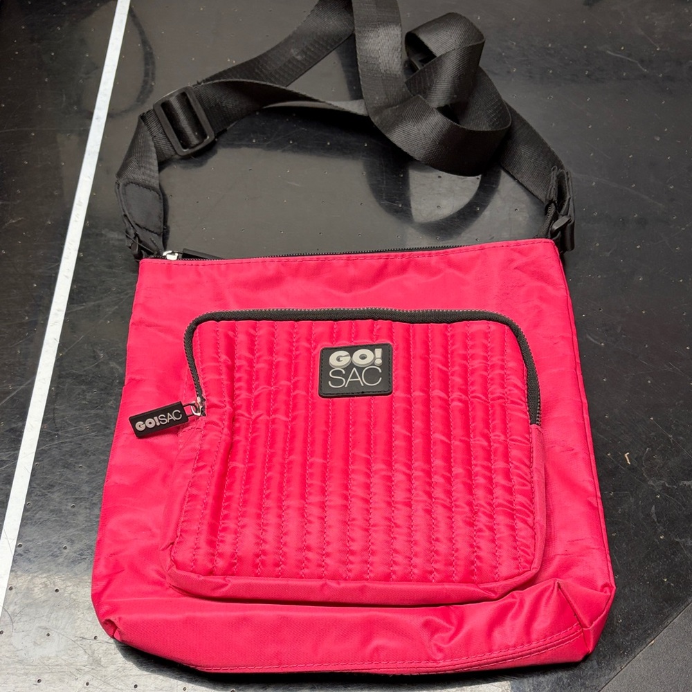 Go Sac pink Cross Body Bag nice preowned condition